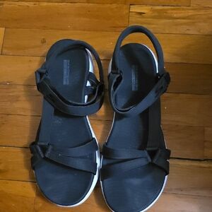 Skechers Women's Black Strap Sandals